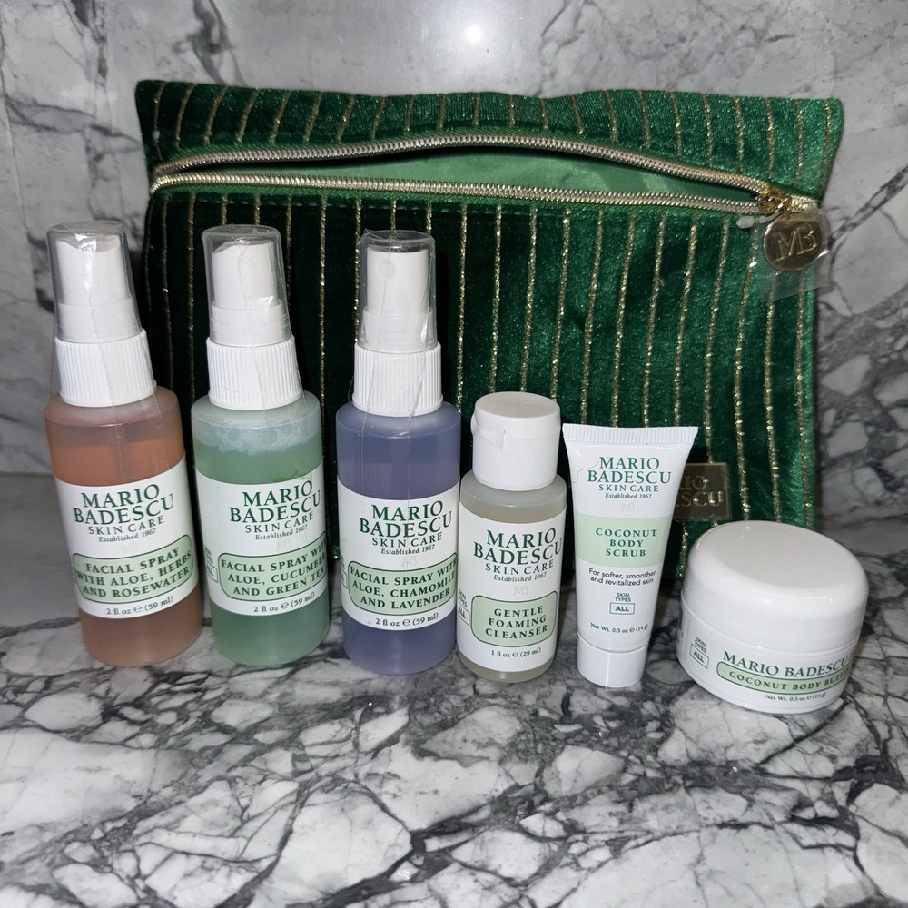 Mario Badescu Skin Care Facial Spray Body Scrub Gift Set NEW